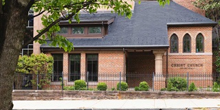 The front of Christ Episcopal Church in Reading, PA, featuring Marvin windows