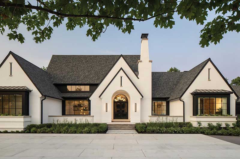 Marvin Modern windows in ebony adorn a Modern European-style home