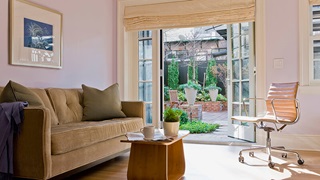 Living room with large Marvin Door