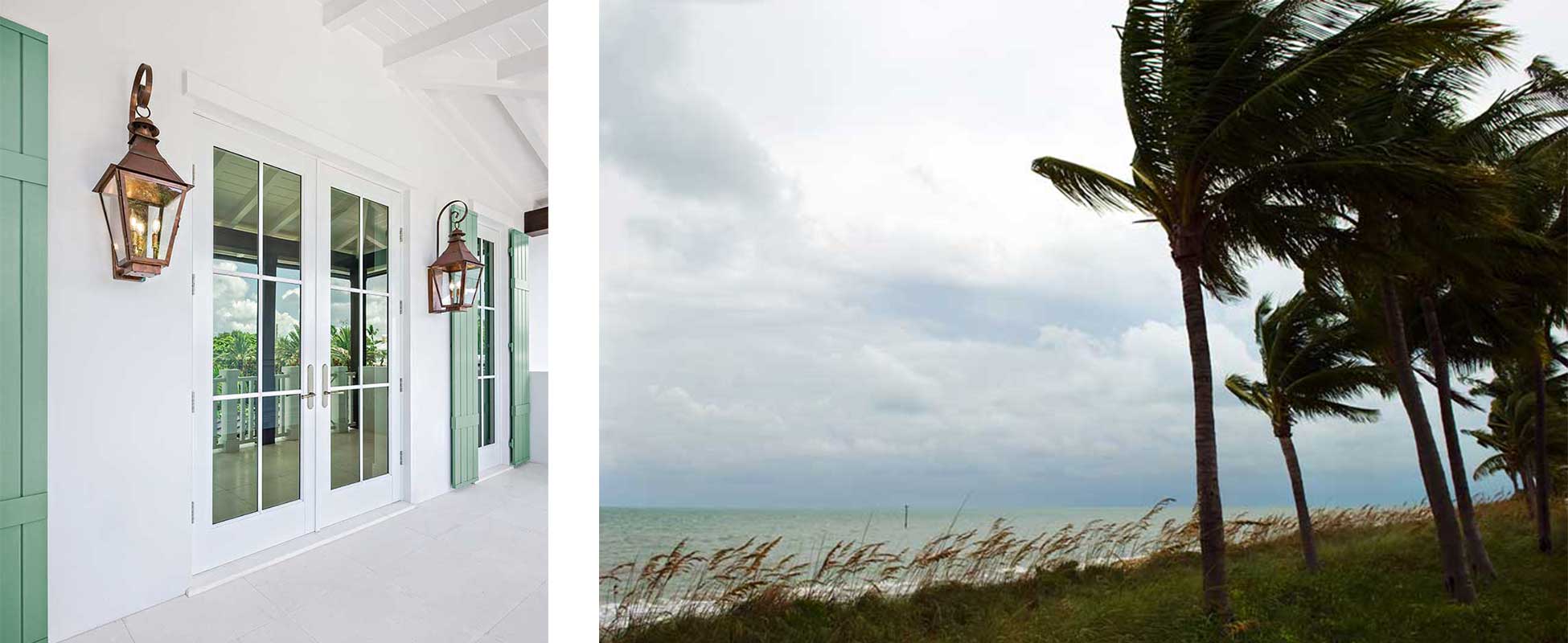 Marvin Coastline Outswing French Door leading out to a porch.